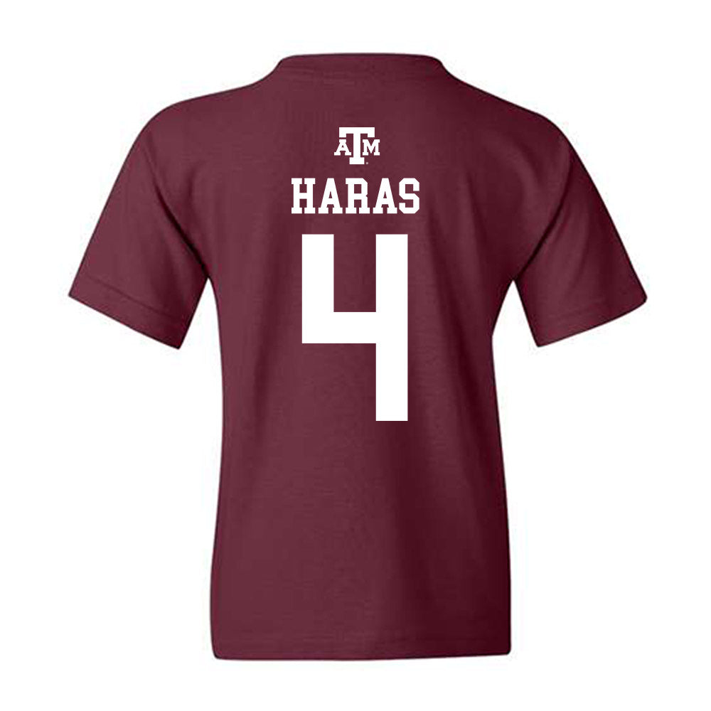 Texas A&M - NCAA Women's Soccer : Juliet Haras - Maroon Out 2026 Youth T-Shirt-1