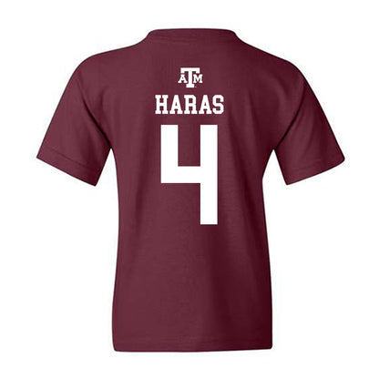 Texas A&M - NCAA Women's Soccer : Juliet Haras - Maroon Out 2026 Youth T-Shirt-1