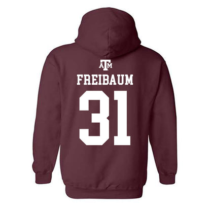 Texas A&M - NCAA Football : Shea Freibaum - Maroon Out 2026 Hooded Sweatshirt-1