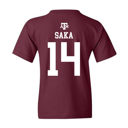 Texas A&M - NCAA Football : Anto Saka - Maroon Out 2026 Youth T-Shirt-1