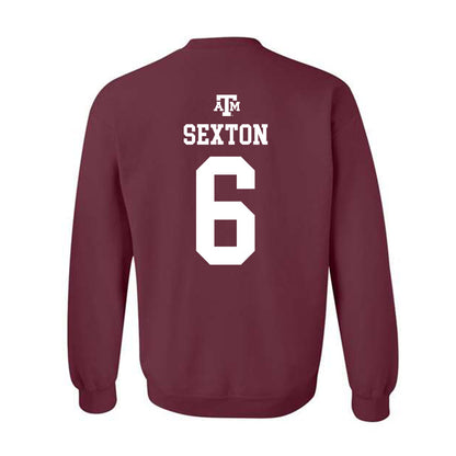 Texas A&M - NCAA Women's Soccer : Ava Sexton - Maroon Out 2026 Crewneck Sweatshirt-1