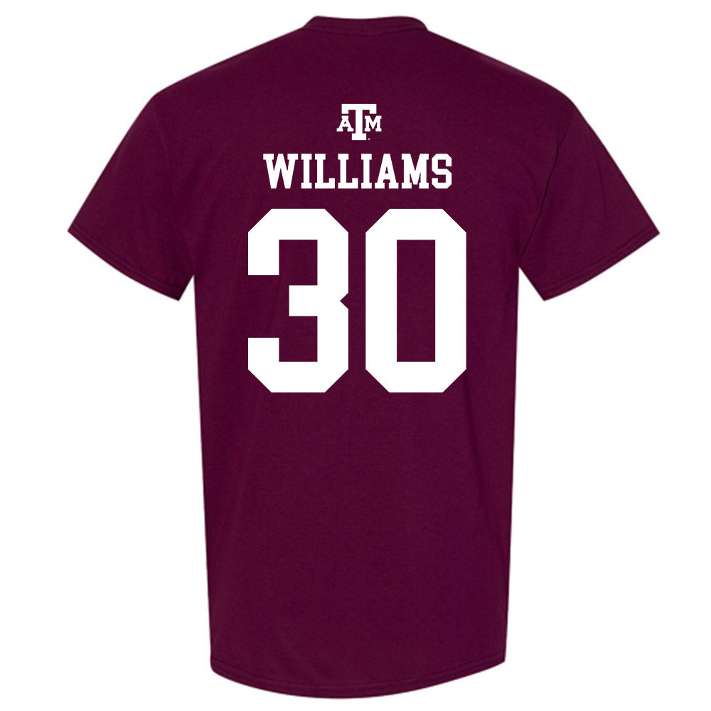 Texas A&M - NCAA Football : Solomon Williams - Maroon Out 2026 T-Shirt-1