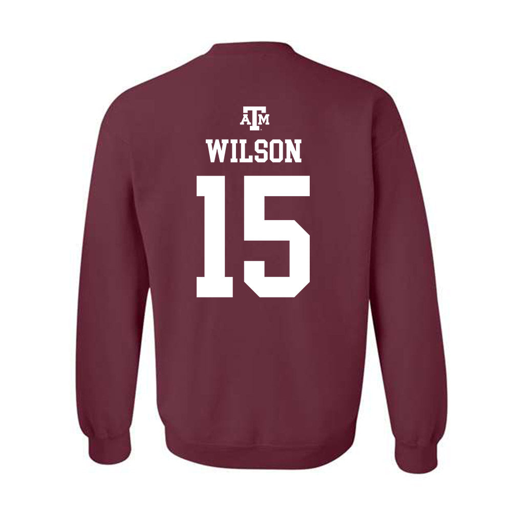 Texas A&M - NCAA Football : Tylan Wilson - Maroon Out 2026 Crewneck Sweatshirt-1