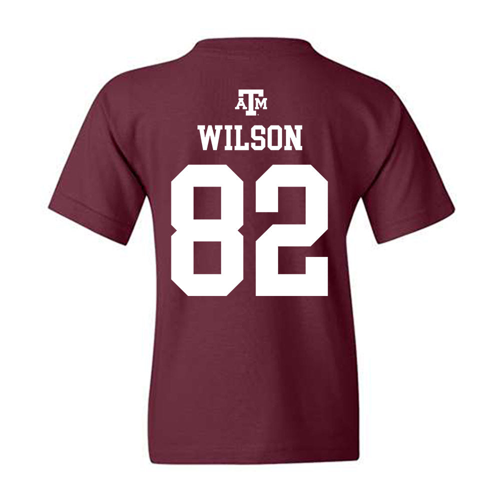 Texas A&M - NCAA Football : Jonah Wilson - Maroon Out 2026 Youth T-Shirt-1