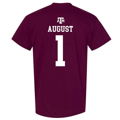 Texas A&M - NCAA Women's Soccer : Makenna August - Maroon Out 2026 T-Shirt-1