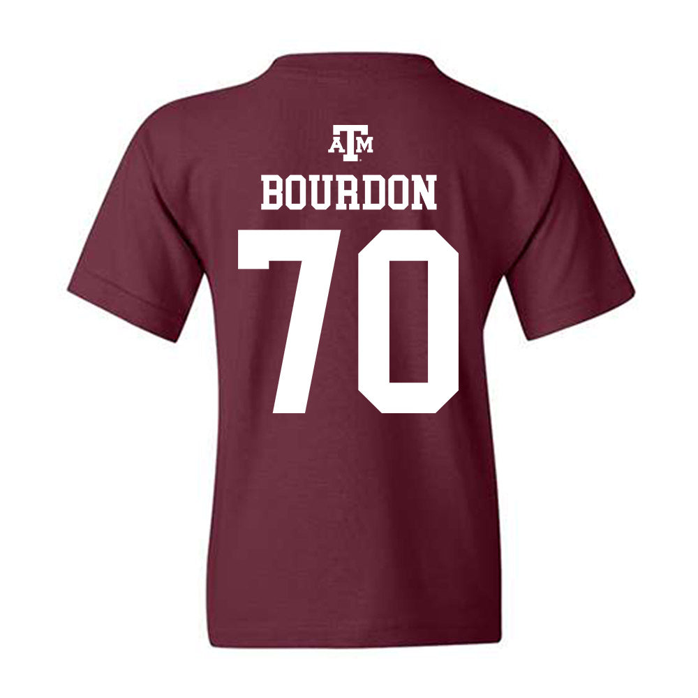 Texas A&M - NCAA Football : Robert Bourdon - Maroon Out 2026 Youth T-Shirt-1