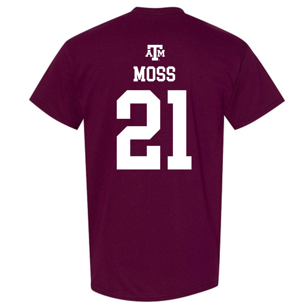 Texas A&M - NCAA Baseball : Weston Moss - Maroon Out 2026 T-Shirt-1