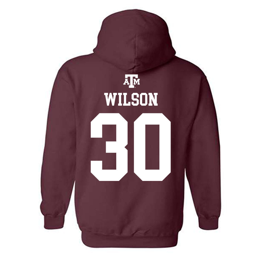 Texas A&M - NCAA Baseball : Kaiden Wilson - Maroon Out 2026 Hooded Sweatshirt-1