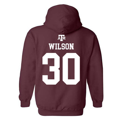 Texas A&M - NCAA Baseball : Kaiden Wilson - Maroon Out 2026 Hooded Sweatshirt-1