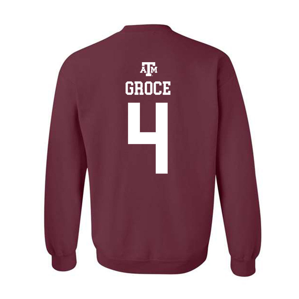 Texas A&M - NCAA Softball : Annsley Groce - Maroon Out 2026 Crewneck Sweatshirt-1