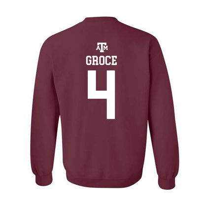 Texas A&M - NCAA Softball : Annsley Groce - Maroon Out 2026 Crewneck Sweatshirt-1