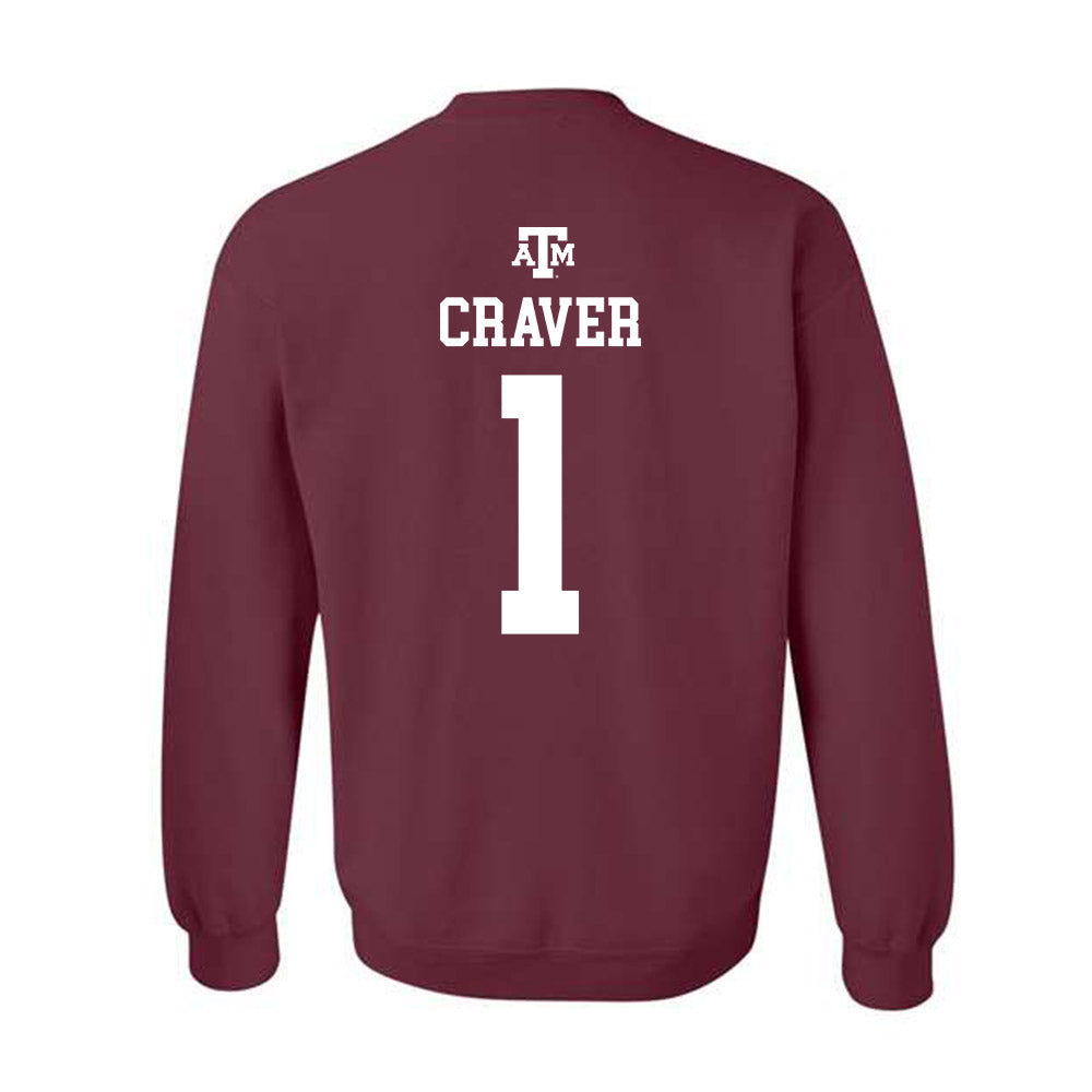 Texas A&M - NCAA Football : Mario Craver - Maroon Out 2026 Crewneck Sweatshirt-1