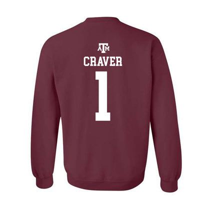 Texas A&M - NCAA Football : Mario Craver - Maroon Out 2026 Crewneck Sweatshirt-1