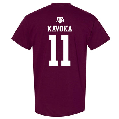 Texas A&M - NCAA Women's Basketball : Talia Kavoka - Maroon Out 2026 T-Shirt-1