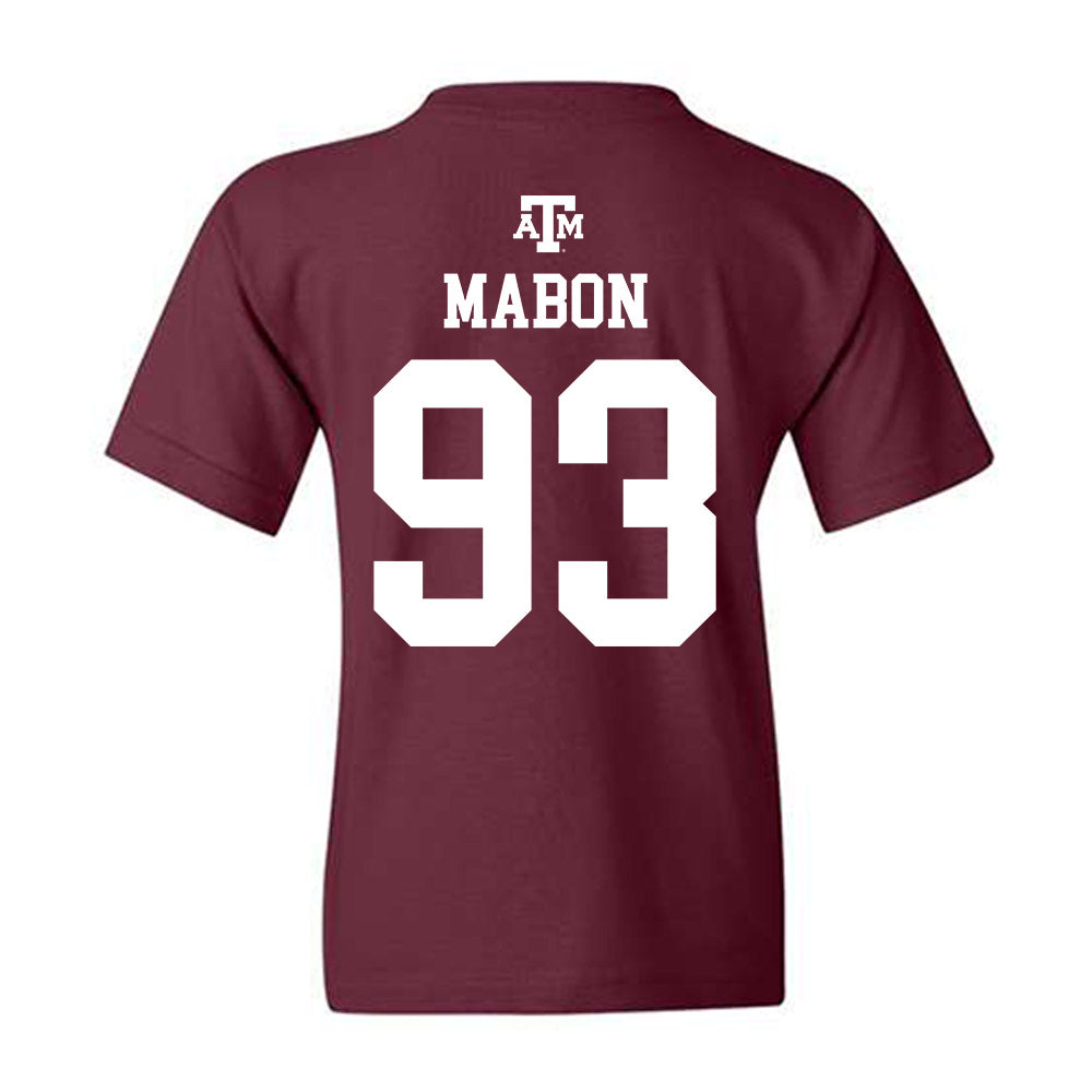 Texas A&M - NCAA Football : Nathan Mabon - Maroon Out 2026 Youth T-Shirt-1