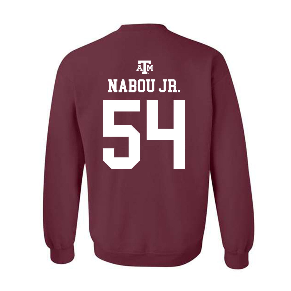 Texas A&M - NCAA Football : Mark Nabou Jr. - Maroon Out 2026 Crewneck Sweatshirt-1