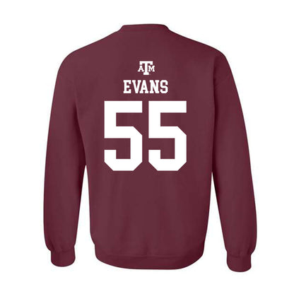 Texas A&M - NCAA Football : Dealyn Evans - Maroon Out 2026 Crewneck Sweatshirt-1