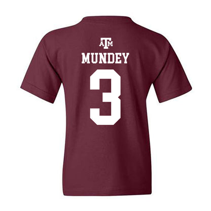 Texas A&M - NCAA Men's Basketball : Neiko Mundey - Maroon Out 2026 Youth T-Shirt-1