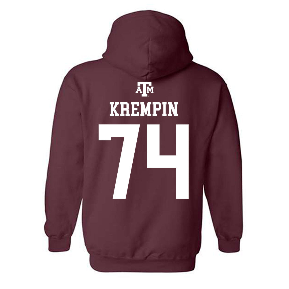 Texas A&M - NCAA Football : Zaden Krempin - Maroon Out 2026 Hooded Sweatshirt-1