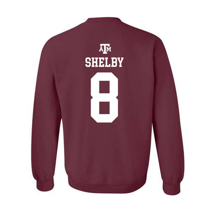 Texas A&M - NCAA Men's Basketball : Noah Shelby - Maroon Out 2026 Crewneck Sweatshirt-1