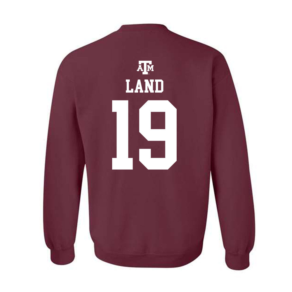 Texas A&M - NCAA Football : Paxton Land - Maroon Out 2026 Crewneck Sweatshirt-1
