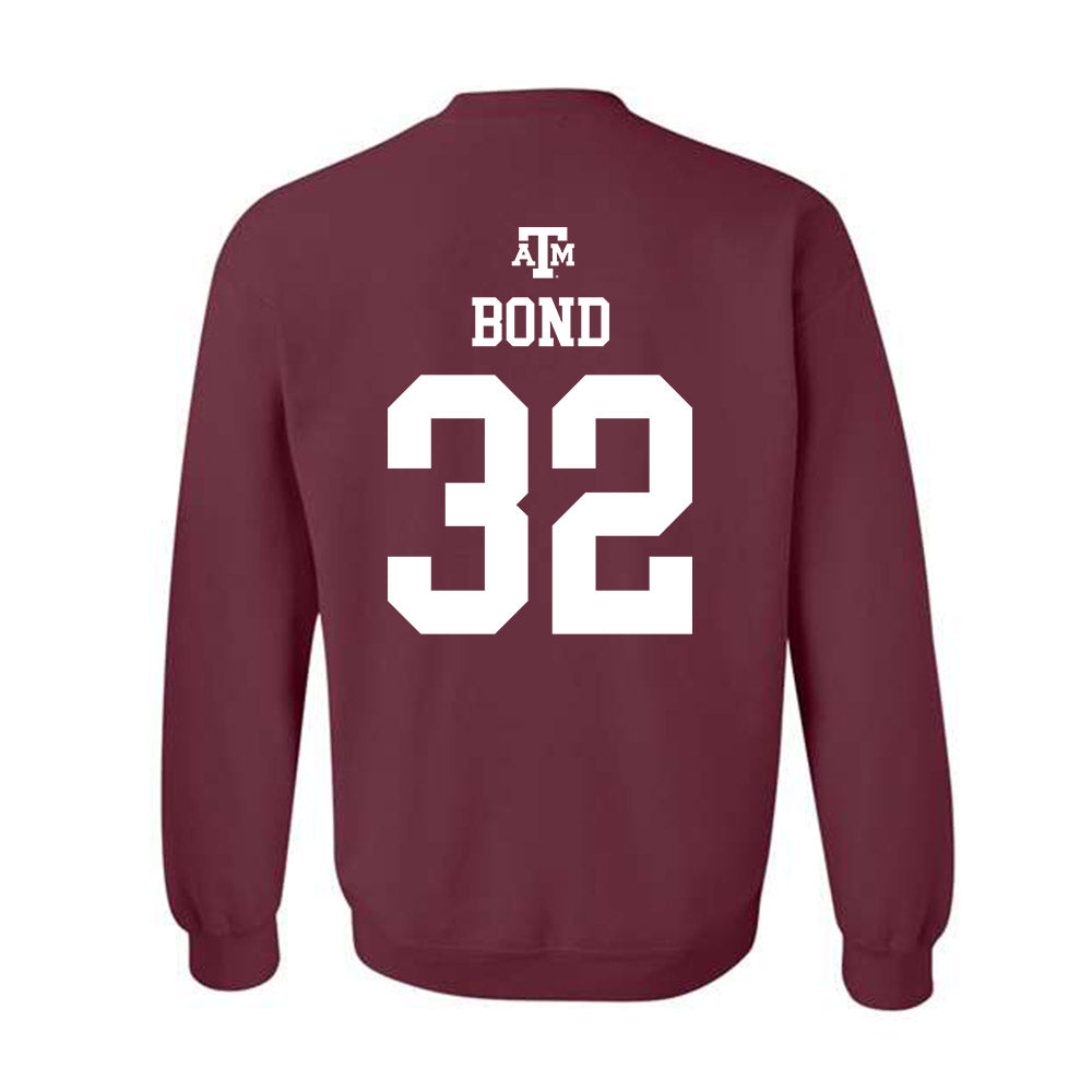 Texas A&M - NCAA Baseball : Hunter Bond - Maroon Out 2026 Crewneck Sweatshirt-1