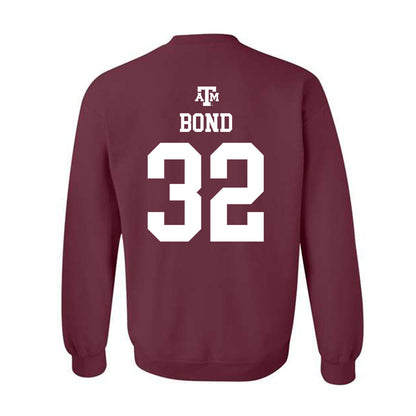 Texas A&M - NCAA Baseball : Hunter Bond - Maroon Out 2026 Crewneck Sweatshirt-1
