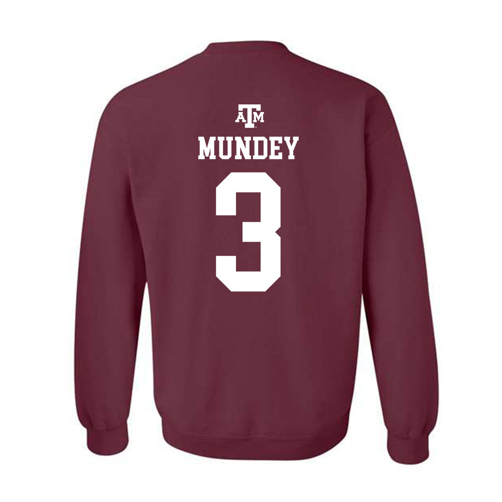 Texas A&M - NCAA Men's Basketball : Neiko Mundey - Maroon Out 2026 Crewneck Sweatshirt-1