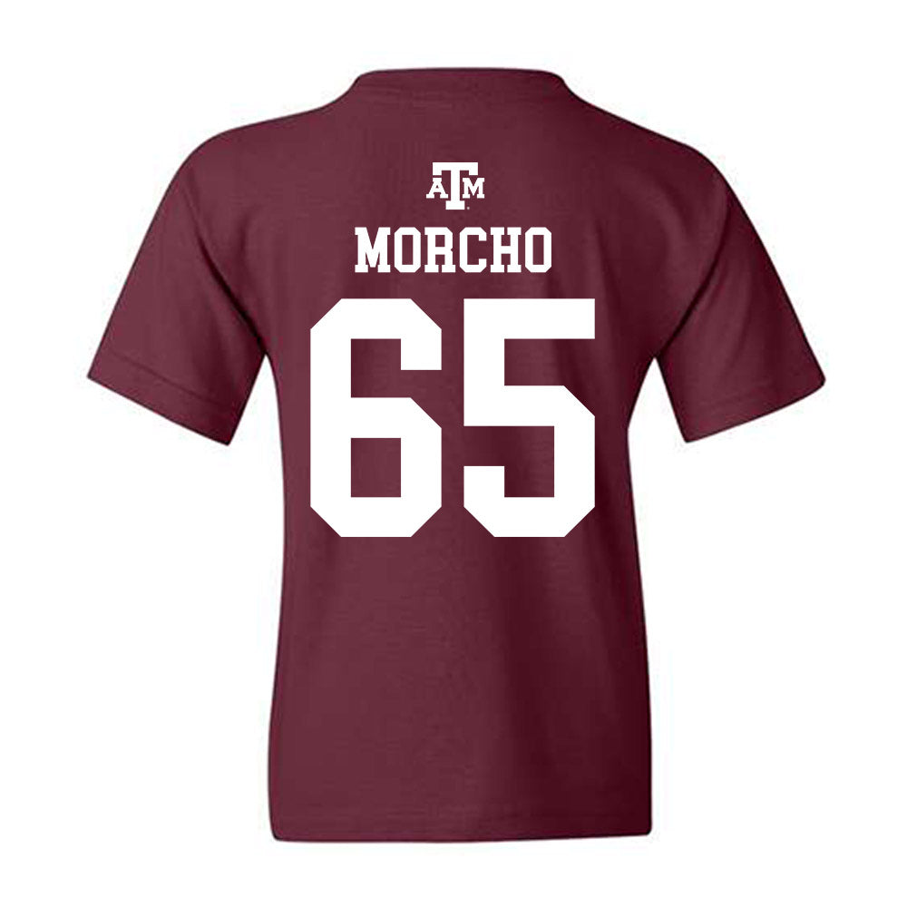 Texas A&M - NCAA Football : Avery Morcho - Maroon Out 2026 Youth T-Shirt-1
