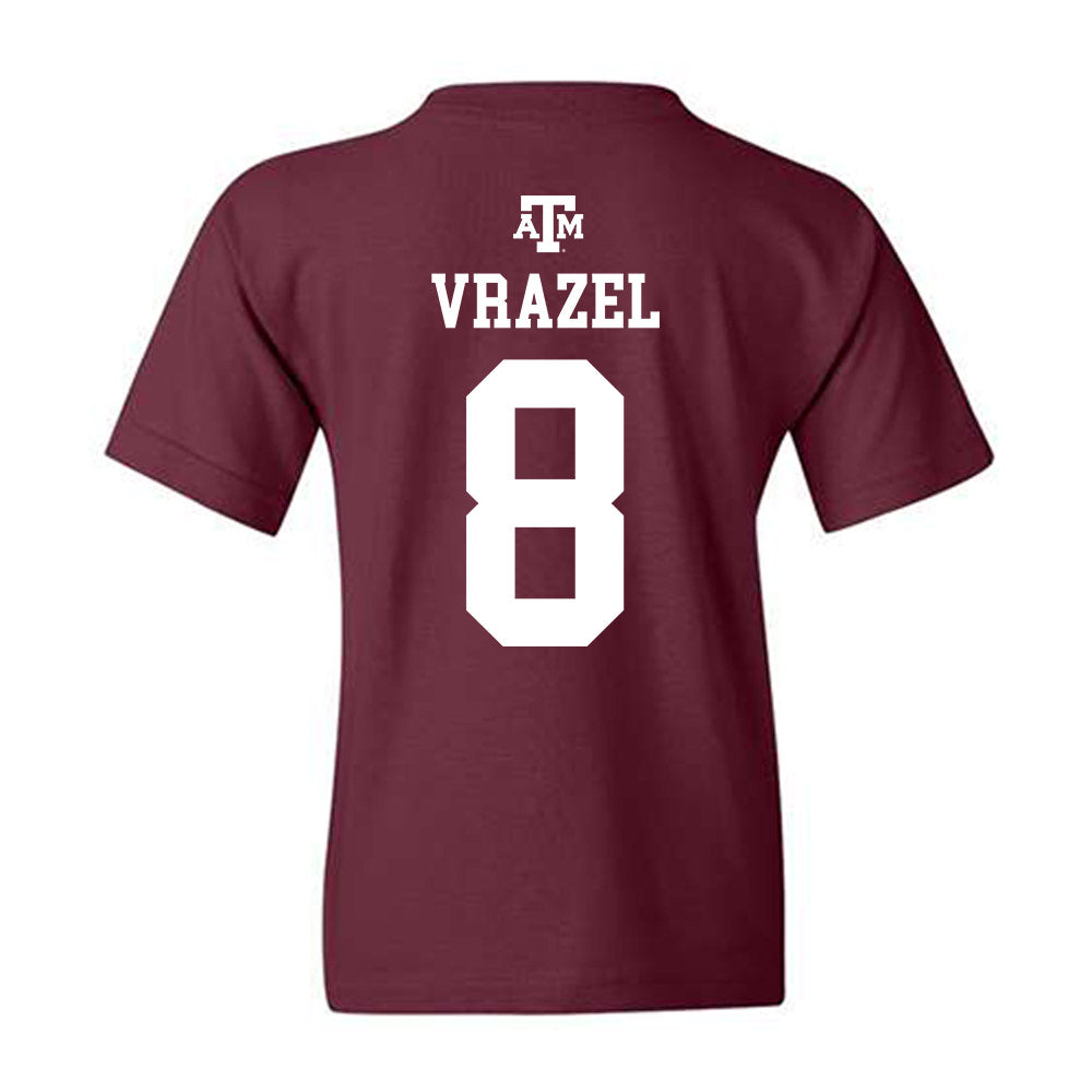 Texas A&M - NCAA Softball : Francessca Vrazel - Maroon Out 2026 Youth T-Shirt-1
