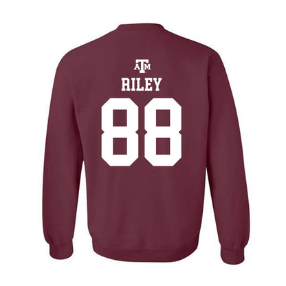 Texas A&M - NCAA Football : Micah Riley - Maroon Out 2026 Crewneck Sweatshirt-1