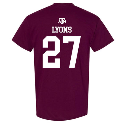Texas A&M - NCAA Baseball : Gavin Lyons - Maroon Out 2026 T-Shirt-1