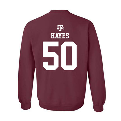 Texas A&M - NCAA Football : Dayon Hayes - Maroon Out 2026 Crewneck Sweatshirt-1