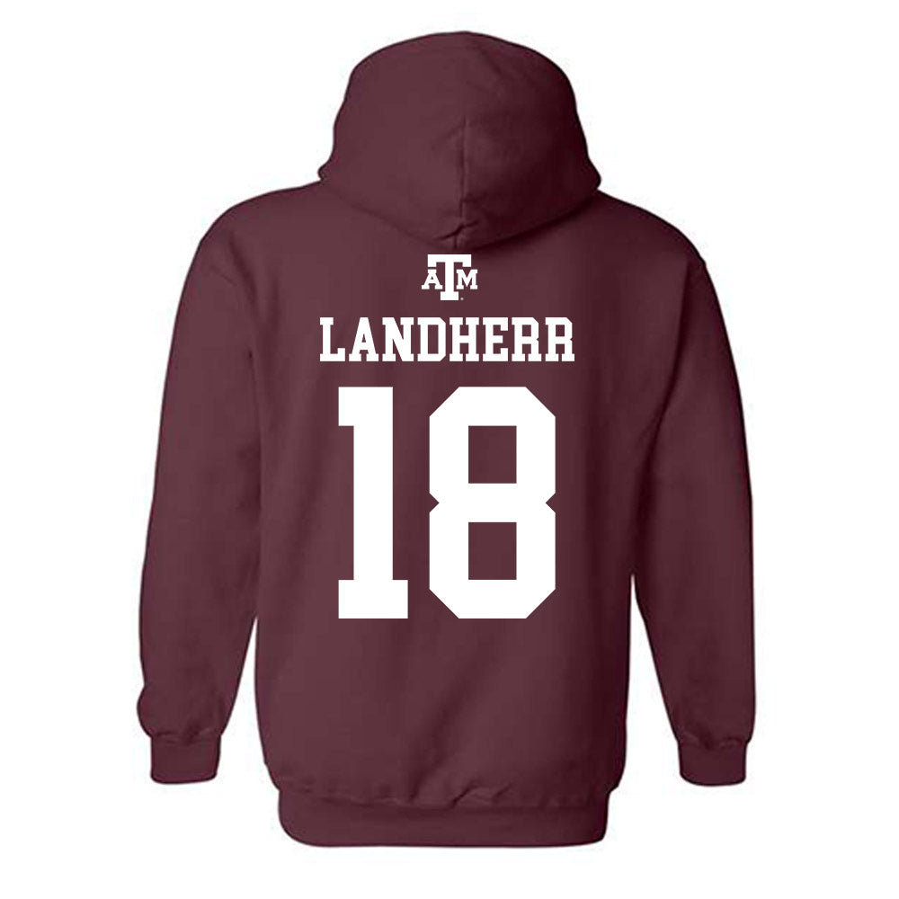 Texas A&M - NCAA Women's Soccer : Lucy Landherr - Maroon Out 2026 Hooded Sweatshirt-1