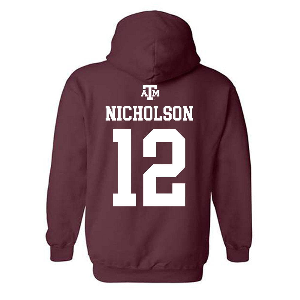 Texas A&M - NCAA Women's Volleyball : Lily Nicholson - Maroon Out 2026 Hooded Sweatshirt-1