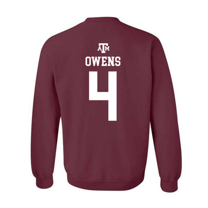 Texas A&M - NCAA Football : Rueben Owens - Maroon Out 2026 Crewneck Sweatshirt-1