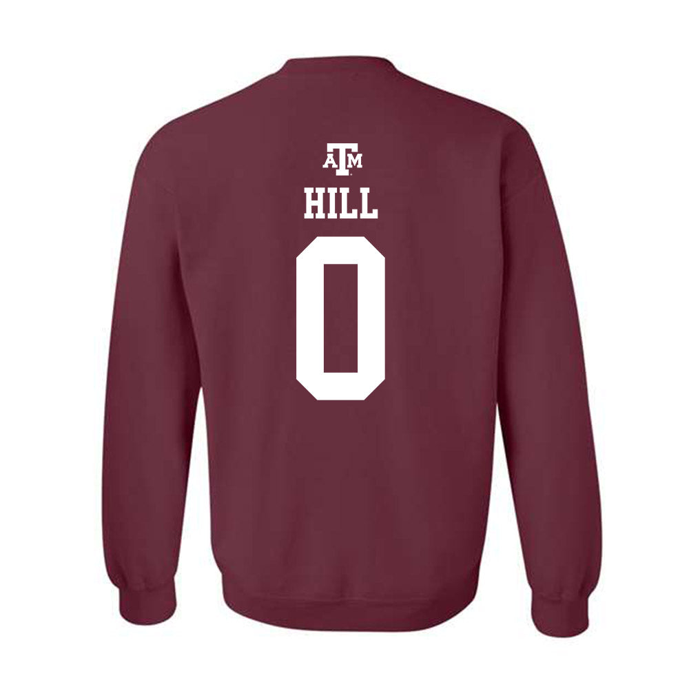 Texas A&M - NCAA Men's Basketball : Marcus Hill - Maroon Out 2026 Crewneck Sweatshirt-1