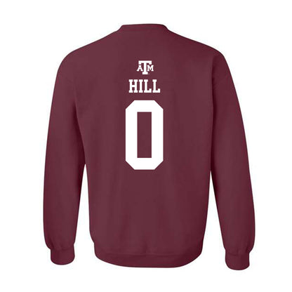 Texas A&M - NCAA Men's Basketball : Marcus Hill - Maroon Out 2026 Crewneck Sweatshirt-1