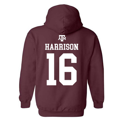 Texas A&M - NCAA Baseball : Bear Harrison - Maroon Out 2026 Hooded Sweatshirt-1