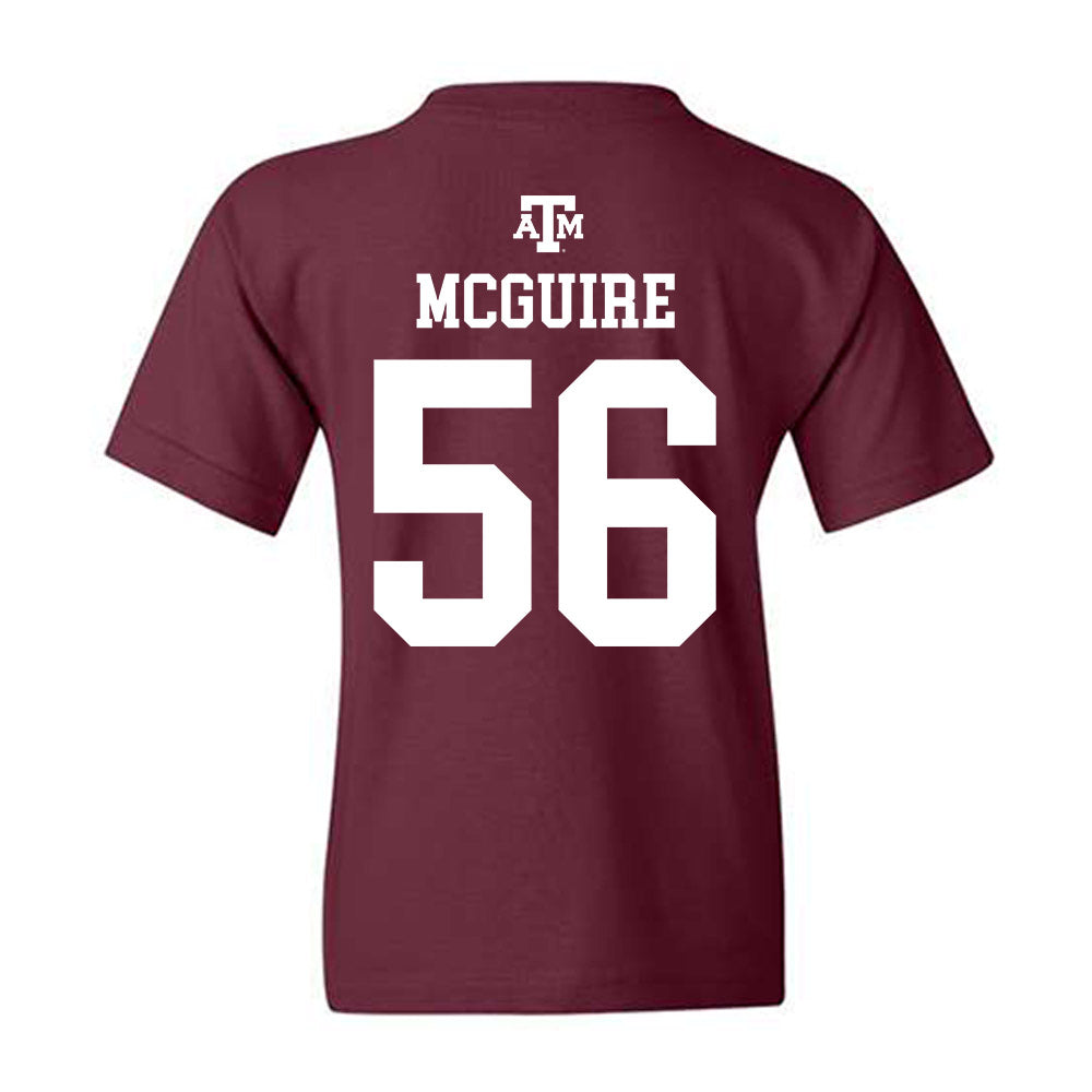 Texas A&M - NCAA Football : Nelson Mcguire - Maroon Out 2026 Youth T-Shirt-1