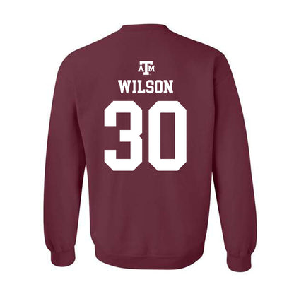 Texas A&M - NCAA Baseball : Kaiden Wilson - Maroon Out 2026 Crewneck Sweatshirt-1