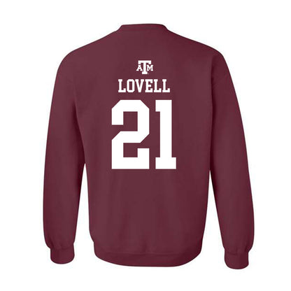 Texas A&M - NCAA Softball : Scout Lovell - Maroon Out 2026 Crewneck Sweatshirt-1