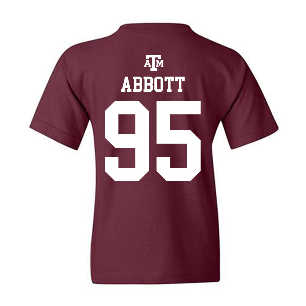 Texas A&M - NCAA Football : Alex Abbott - Maroon Out 2026 Youth T-Shirt-1