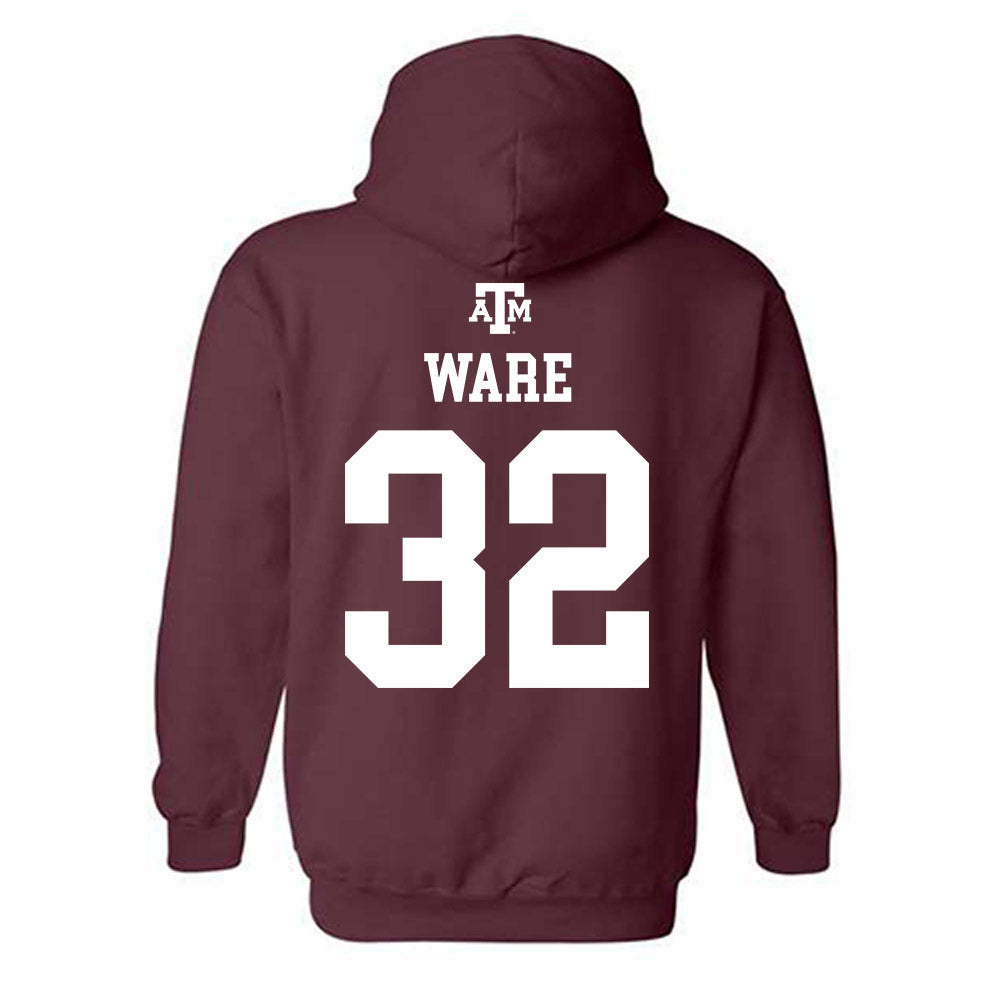 Texas A&M - NCAA Women's Basketball : Lauren Ware - Maroon Out 2026 Hooded Sweatshirt-1