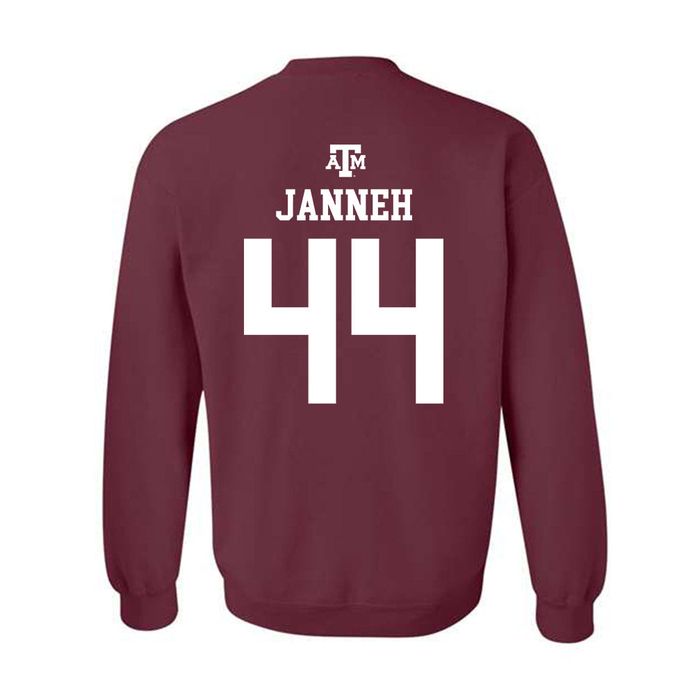 Texas A&M - NCAA Women's Basketball : Fats Janneh - Maroon Out 2026 Crewneck Sweatshirt-1