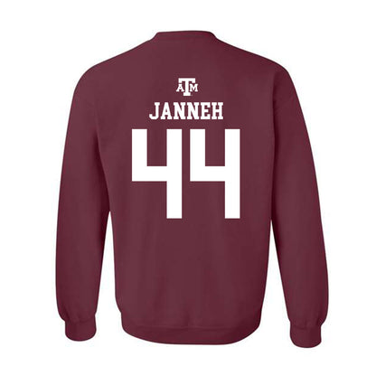 Texas A&M - NCAA Women's Basketball : Fats Janneh - Maroon Out 2026 Crewneck Sweatshirt-1