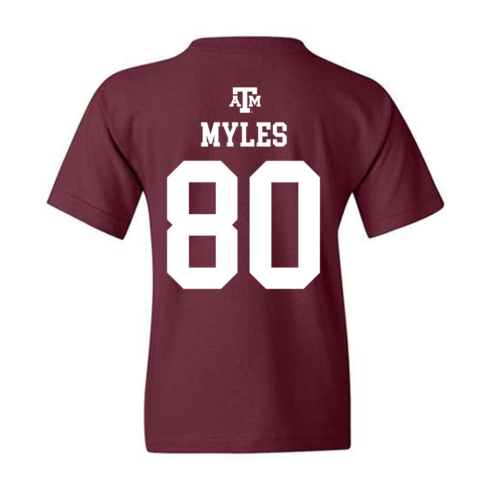 Texas A&M - NCAA Football : Jerome Myles - Maroon Out 2026 Youth T-Shirt-1