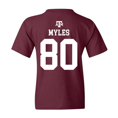 Texas A&M - NCAA Football : Jerome Myles - Maroon Out 2026 Youth T-Shirt-1