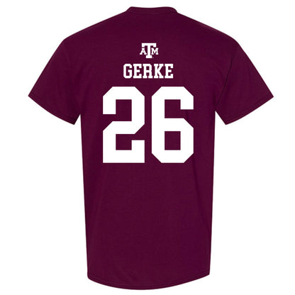 Texas A&M - NCAA Football : Layne Gerke - Maroon Out 2026 T-Shirt-1