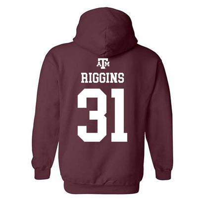 Texas A&M - NCAA Football : Kelvion Riggins - Maroon Out 2026 Hooded Sweatshirt-1